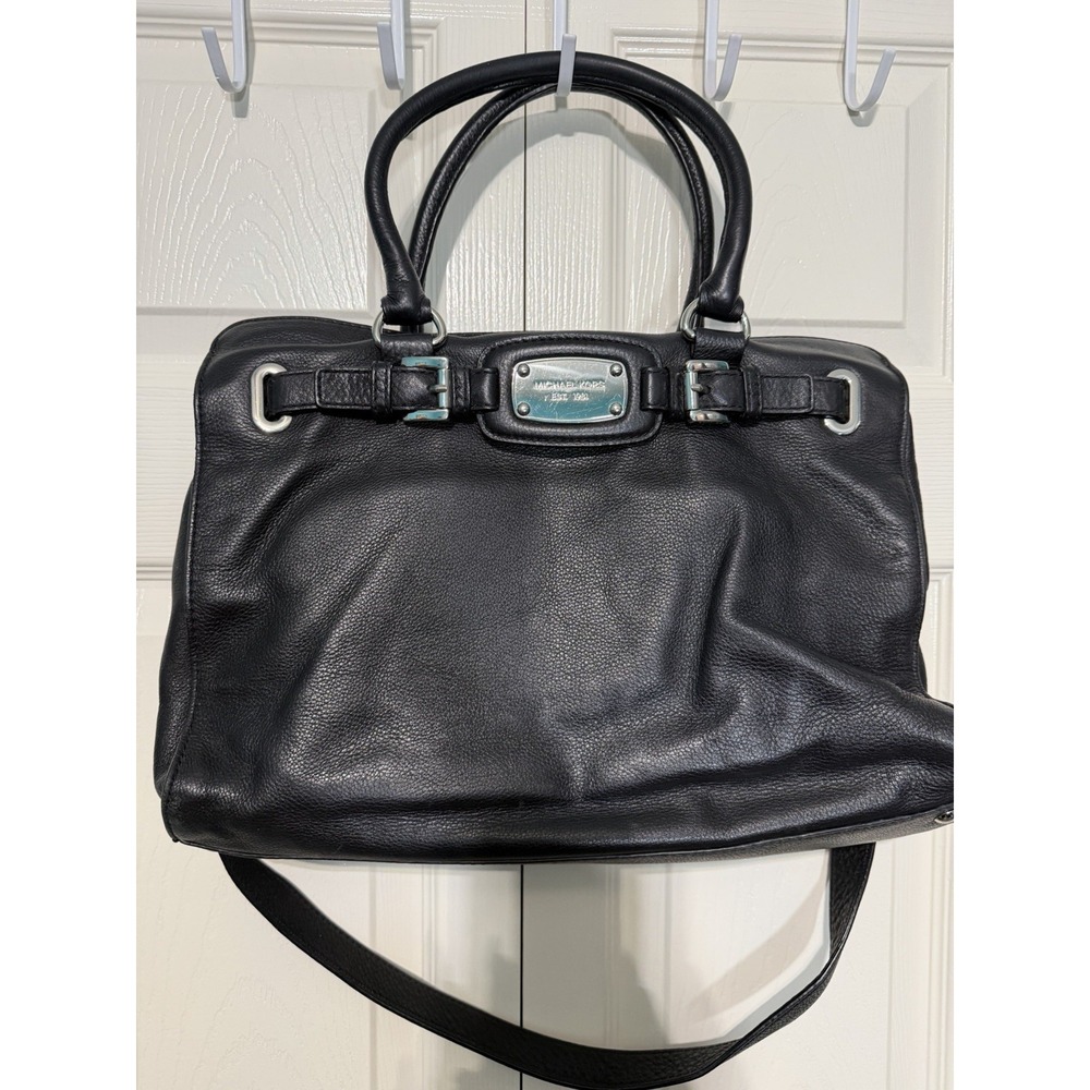 Michael Kors Women's Hamilton Medium‎ Satchel Black Bag